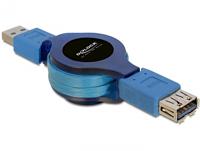 USB-kabel - USB type A (M) naar USB type A (V) - USB 3.0 - 1.2 m - intrekbaar