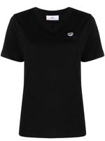 Chiara Ferragni t-shirt en coton à motif Eyelike brodé - Noir - thumbnail