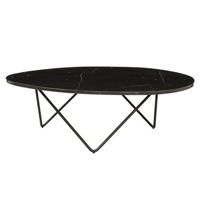 Furnified - Marmeren Salontafel - Richard - 121×100cm - Zwart Marmer -