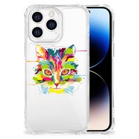 iPhone 14 Pro Stevig Bumper Hoesje Cat Color