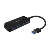 AISENS - A106-0713 - Hub USB 3.0, type A/M-4XType A/H, zwart, 15 cm