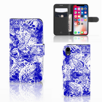 Telefoonhoesje met Naam Apple iPhone Xr Angel Skull Blauw - thumbnail