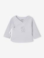 Romper voor pasgeborenen baby's BASICS in biokatoen lichtblauw