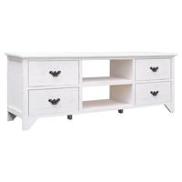 vidaXL Tv-meubel 115x30x40 cm hout antiekwit