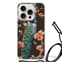 iPhone 15 Pro Case Anti-shock Pauw met Bloemen