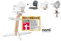NOMI highchair Ideale set vanaf 6 maanden Basis eiken wit oiled en stoel wit