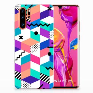 Huawei P30 Pro TPU Hoesje Blokken Kleurrijk