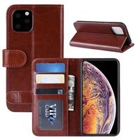 iPhone 11 Pro Max Wallet Case met Magnetische Sluiting - Bruin - thumbnail