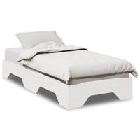 vidaXL Bedframe zonder matras stapelbaar 80x200 cm massief hout wit, stapelbaar bed, eenpersoons stapelbed, bedbodem, stapelbaar eenpersoonsbed