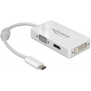 Delock 63924 Adapter USB Type-C male > VGA / HDMI / DVI female wit