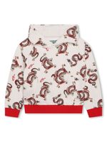 Kenzo Kids hoodie en coton à imprimé graphique - Blanc