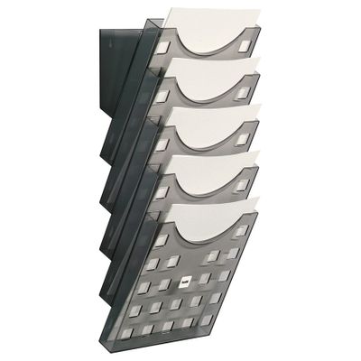 Helit the grid wall H6103102 Folderhouder Glas (helder) DIN A4 1 stuk(s) Aantal vakken: 5 (b x h x d) 241 x 578 x 150 mm
