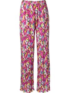 MSGM pantalon plissé à fleurs - Rose