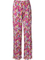 MSGM pantalon plissé à fleurs - Rose - thumbnail