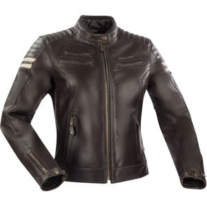 SEGURA Lady Funky, Leren motorjas dames, Bruin-Beige