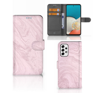 Samsung Galaxy A53 Bookcase Marble Pink - Origineel Cadeau Vriendin