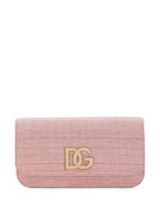 Dolce & Gabbana pochette 3.5 à plaque logo - Rose