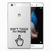 Huawei Ascend P8 Lite Silicone-hoesje Finger Don't Touch My Phone