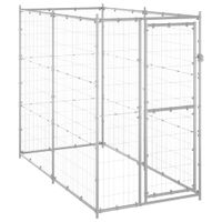 Hondenkennel voor buiten 110x220x180 cm gegalvaniseerd staal