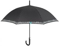Perletti paraplu automatisch 102 cm microvezel zwart/wit