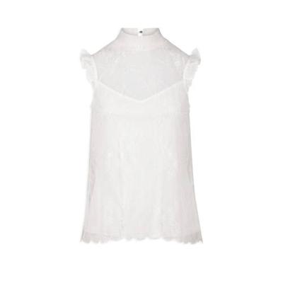 Morgan top met kant ecru Morgan top met kant ecru