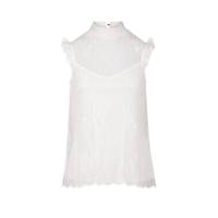 Morgan top met kant ecru