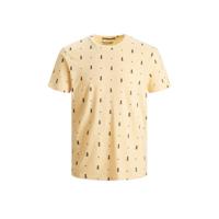 JACK & JONES ORIGINALS T-shirt met all over print lichtgeel