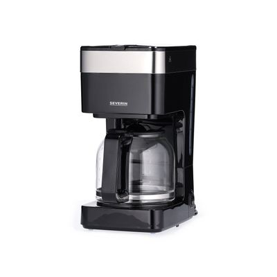 Severin KA 9263 Koffiezetapparaat RVS (geborsteld), Zwart Capaciteit koppen: 10 Glazen kan, Met filterkoffie-functie, Warmhoudfunctie
