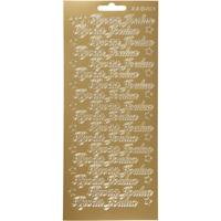 Creotime Stickervel Goud Vrolijk Kerstfeest Fins 1 Vel