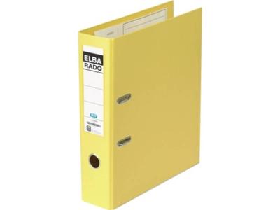 Elba Ordners DIN A4 Rugbreedte: 80 mm Geel 2 beugels 100022627