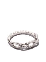 David Yurman bague Stax Chain Link en or blanc 18ct sertie de diamants - Argent - thumbnail