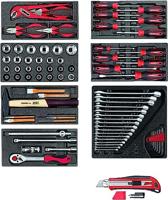 GEDORE red gereedschapsset in schuimstofmodules, 81-delig