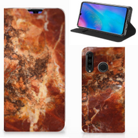 Huawei P30 Lite New Edition Standcase Marmer Bruin - thumbnail