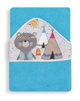 Interbaby badcape indianenbeer junior 100 cm katoen