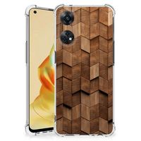 Stevig Telefoonhoesje voor OPPO Reno8 T 4G Wooden Cubes - thumbnail