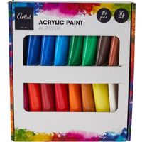 Acrylverf tubes in 16 kleuren 36 ml   - - thumbnail