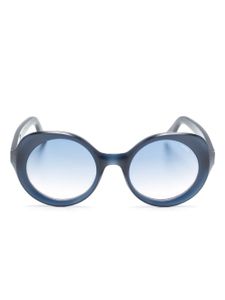 Lapima lunettes de soleil Carlota Natural à monture ronde - Bleu