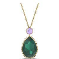 Swarovski 5600517 Ketting Orbita Druppel goudkleurig-groen-lila-bruin