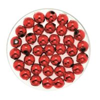 120x stuks sieraden maken glans deco kralen in het rood van 8 mm   - - thumbnail