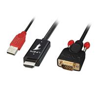 LINDY 1m HDMI A naar VGA-adapterkabel, zwart