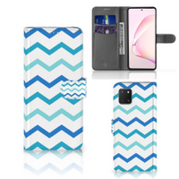 Samsung Note 10 Lite Telefoon Hoesje Zigzag Blauw