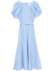 3.1 Phillip Lim robe mi-longue Collapse Bloom à taille ceinturée - Bleu