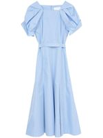 3.1 Phillip Lim robe mi-longue Collapse Bloom à taille ceinturée - Bleu