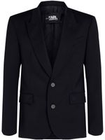 Karl Lagerfeld blazer boutonné à revers pointus - Noir