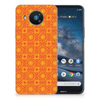 Nokia 8.3 TPU bumper Batik Oranje - thumbnail