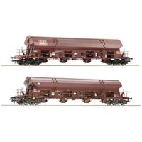 77036 H0 2-delige set zwenkdakwagen Tadgs 959, DB, Ep.IV