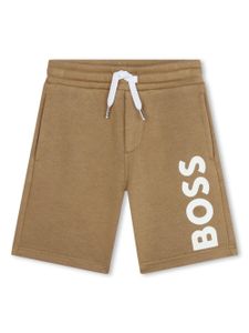 BOSS Kidswear short élastiqué à logo imprimé - Marron