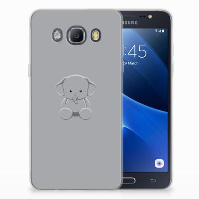 Samsung Galaxy J5 2016 Telefoonhoesje met Naam Grijs Baby Olifant