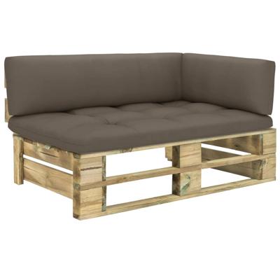 vidaXL Tuinhoekbank pallet geïmpregneerd grenenhout groen vidaXL Tuinhoekbank pallet geïmpregneerd grenenhout groen
