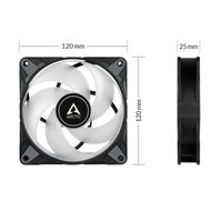 Arctic P12 PC-ventilator Zwart, Wit (b x h x d) 120 x 25 x 120 mm Incl. LED-verlichting - thumbnail